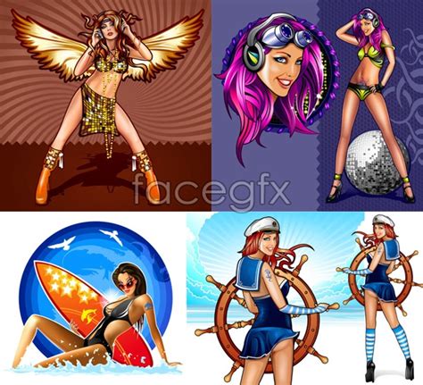 Sexy Cartoon Girls Vector For Free Download Free Vector
