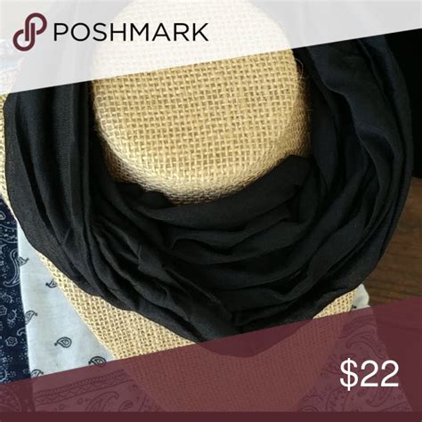 black infinity bandana scarve    basic  polyester