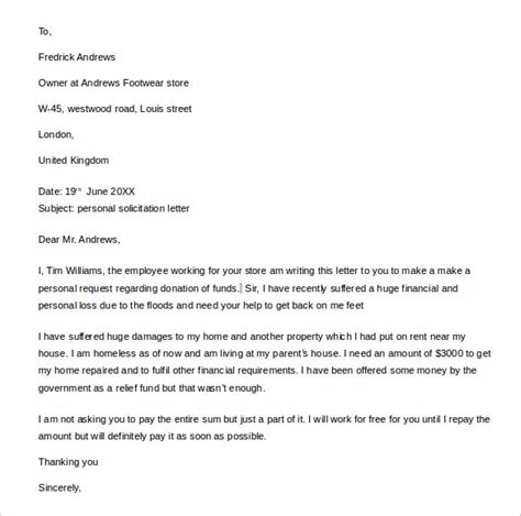sample personal letter templates   ms word google