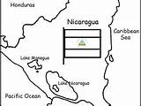 Nicaragua Flag Printable Map Handouts Color Tes Resource Handout sketch template
