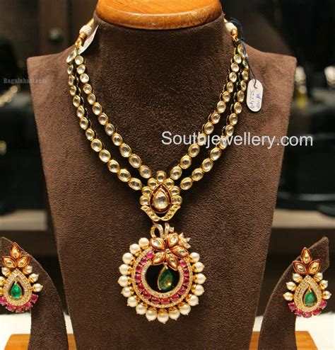 elegant kundan necklace set indian jewellery designs