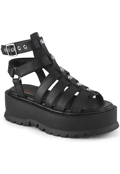 demoniacult slacker  black girl sandals impericon