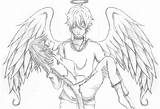 Anime Drawing Angel Sad Guardian Girl Sketch Angels Certain Network Getdrawings Deviantart Bear Zapisano Weheartit Rysunki sketch template