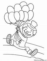 Clown Balloons Coloring Pages Kids sketch template