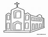 Church Building Large sketch template