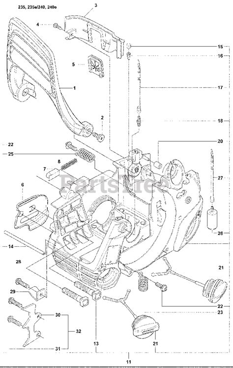 husqvarna  husqvarna chainsaw   crankcaseoil tank parts lookup  diagrams