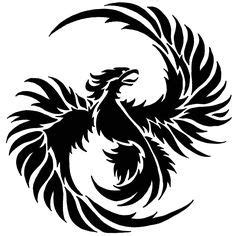 phoenix bird  stencil phoenix tattoo design phoenix artwork