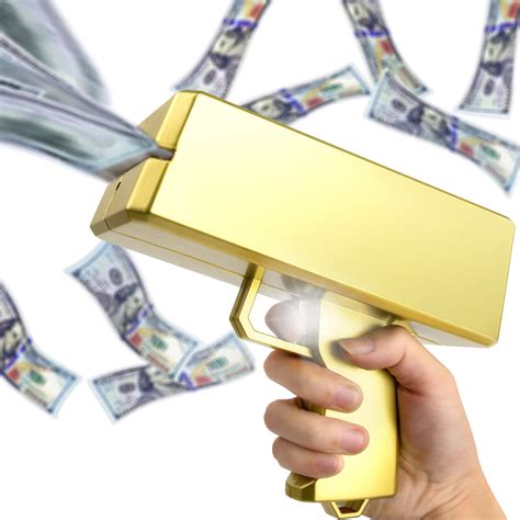 buy kwyz golden money  shooter   rain money paper playing spray money toy handheld
