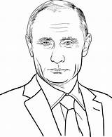 Putin Vladimir President Printable 3axis Cdr Vectorified Inkt sketch template