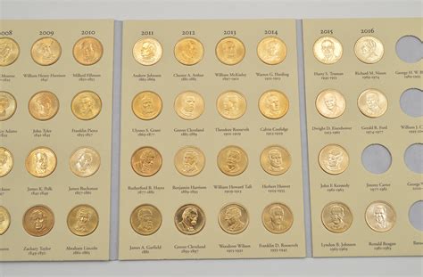 presidential gold dollar    coin collection nice album