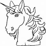 Unicorn Coloring Pages Color Cute Outline Head Colouring Unicorns Drawing Printable Face Sheets Cartoon Rainbow Flying Mystical Kids Creatures Winged sketch template