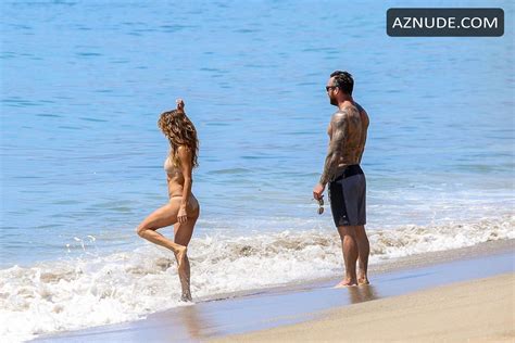 brooke burke sexy on the beach in malibu after taking a