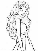 Coloring Girl Pages Beautiful Girls Printable Print sketch template