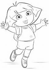 Dora Coloring Pages Explorer Printable Drawing Cartoon Paper Characters Cartoons Categories Supercoloring sketch template