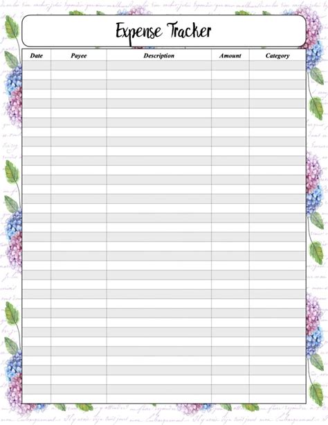 budgeting printables expenses goals monthly budget