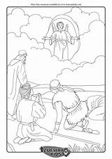 Angels Shepherds Colouring Coloring Appear Jesus Kids Sheperds Luke Birth Kb sketch template