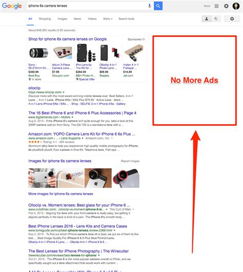 google removes  side ads  search engine results pages serps
