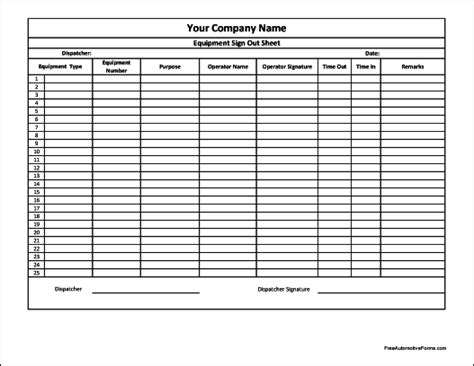 personalized equipment sign  sheet numbered