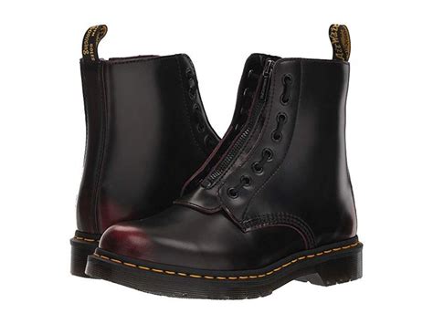 dr martens  pascal front zip womens boots cherry red arcadia boots womens boots shoe boots