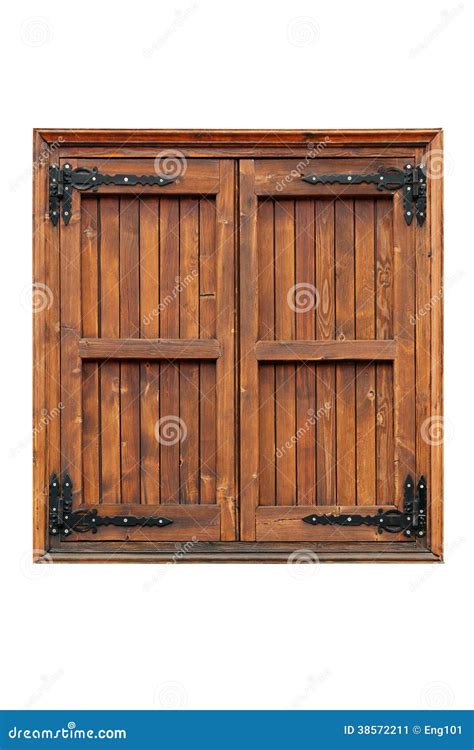wooden casement window  shutters closed stock image image  frame blinds