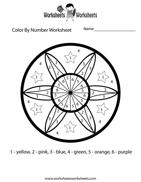 color  number math worksheets  grade kamalche