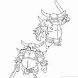 Royale Colorir Knights Skeleton Valkyrie Xcolorings Knight Mega Imprimir sketch template