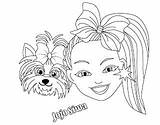 Coloring Pages Jojo Siwa Kids Dog sketch template