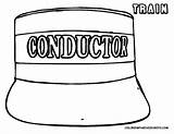 Conductor Train Coloring Cartoon Polar Express Pages Hat Kids Clipart Sheet Crafts Conductors Cap Cliparts Party Template Craft Engineer Nurse sketch template