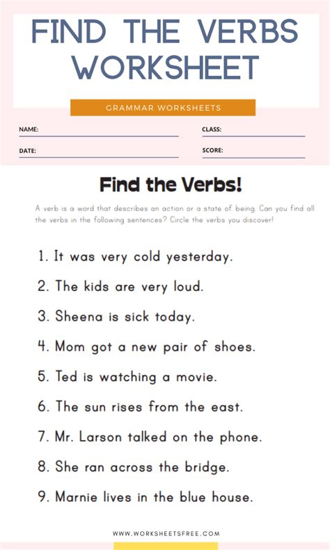 grade verb worksheets english worksheets worksheets