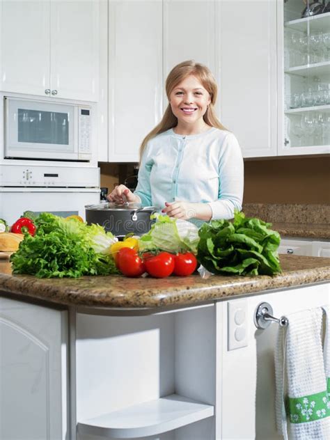 girl in the kitchen stock image image of household culinary 58924711