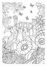 Colorir Jardim Encantado Desenhos Livro Antiestresse Arteterapia Livros sketch template