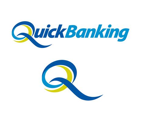 modern professional bank logo design  quickbanking  blue eye