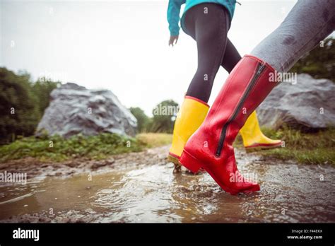 muddy boots woman  res stock photography  images alamy