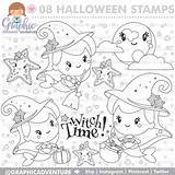 Halloween Stamps Witch Coloring Pages sketch template
