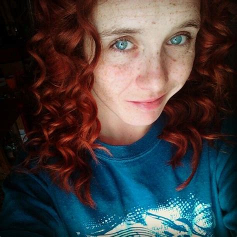 Smile Curls Selfie Curly Blueeyes Nomakeup Redhead