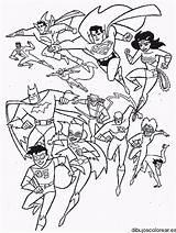 Superheroes Heros Dibujos Justicia Coloring Superhéroes sketch template