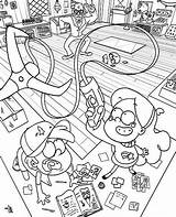 Gravity Falls Coloring Pages Mabel Pines Dipper Play Printable Anchor Gun Color Print Getcolorings Disney Getdrawings Kids sketch template
