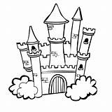 Coloring Pages Kids Getdrawings Castle sketch template
