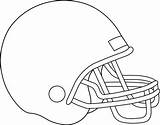 Football Coloring Helmet Pages Color sketch template