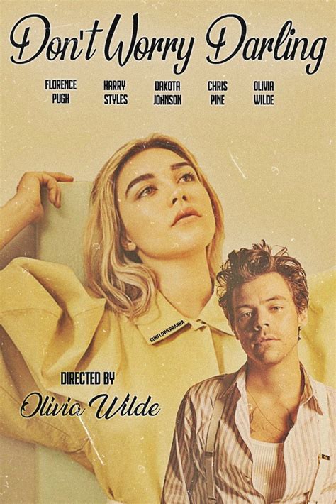 Harry Styles Florence Pugh Don T Worry Darling Movie Poster Harry