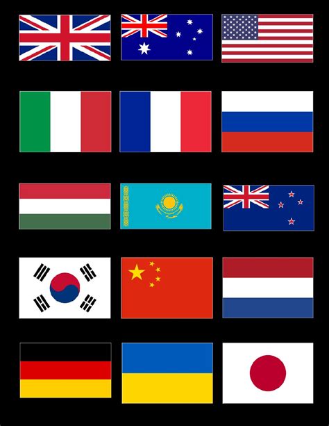 flags   world  printables printable templates