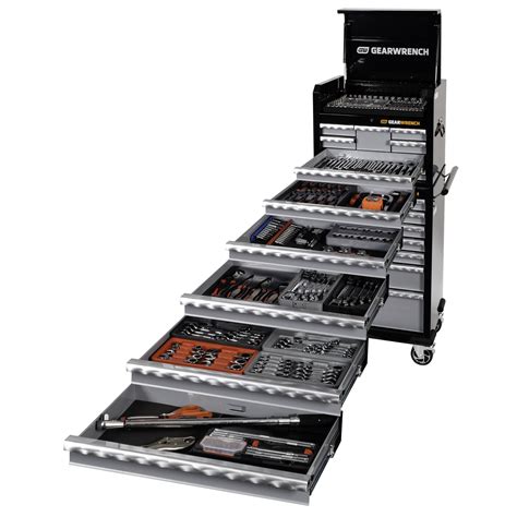 gearwrench   piece combination tool kit  tool chest