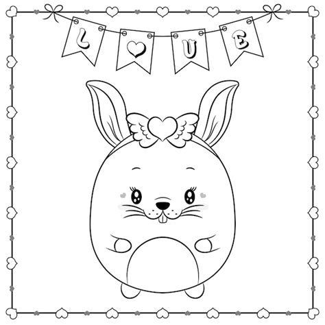 premium vector happy valentines day cute animal bunny drawing sketch