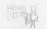 Perspective Point Two Room Living Draw Drawing Bedroom Plan sketch template