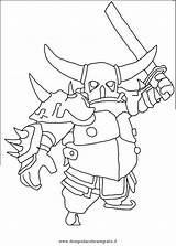 Clash Clans Coloring Pages Pekka Stickman Archer Queen Template Getdrawings Getcolorings sketch template