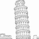 Colorear Pisa sketch template