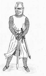 Knight Knights Templar Drawing Medieval Drawings Armor Coloring Ages Middle Easy Simple Chainmail Times People Cronodon Book Suggestions Cosmetic Put sketch template