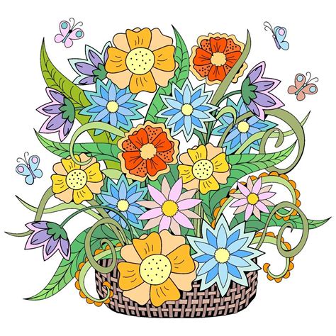 flower arrangement coloring pages evelynin geneva