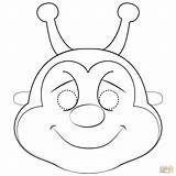 Coloring Bee Mask Pages Drawing Printable Paper sketch template