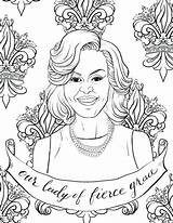 Coloring Pages Obama Michelle Women History Sheets Month Printable Girl Famous Woman Hispanic Drawing Power Lady Colouring Color Girls Kids sketch template